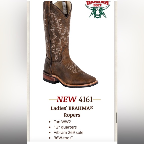 Canada West Cowboy Boots Size 7 - Picture 5 of 6